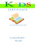 school reward certificates